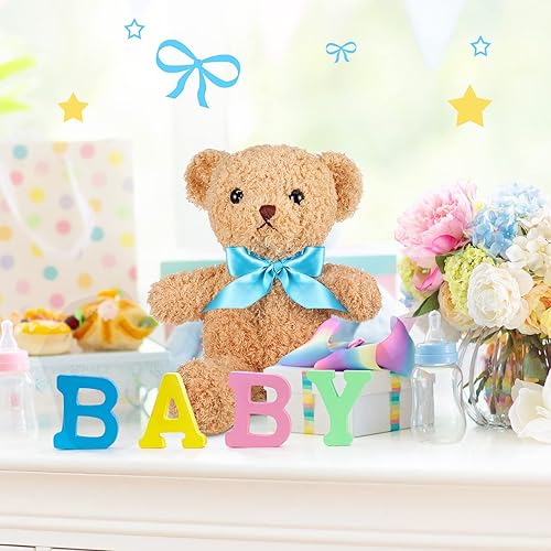 Miniatura 4 de 12 piezas de oso de peluche pequeño con lazo de cinta, oso de 10 pulgadas, regalo para cumpleaños, boda, fiesta, Navidad, día de San Valentín,