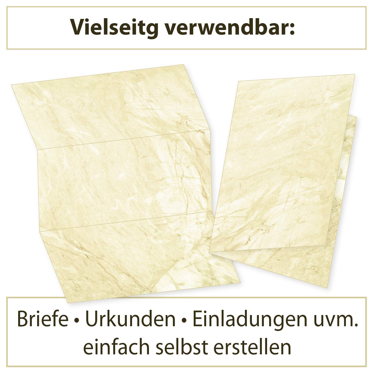 Marmorpapier Briefpapier BEIDSEITIG marmoriert DIN A4 braun 1000 Blatt