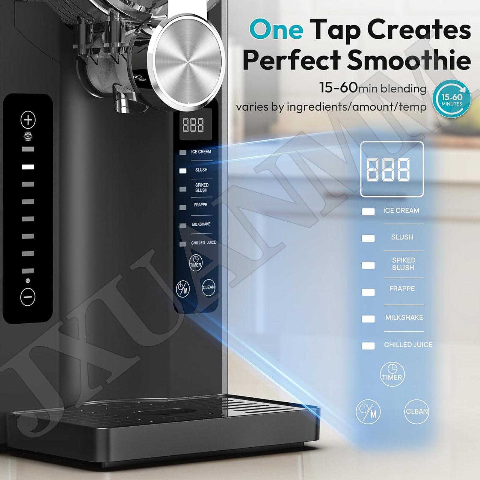 Machine a Granita, 6-in-1 Slush Machine, Capacité 2.5L, 6 Programmes Prédéfinis, pour Maison Restaurant Café, 220V,42cm(L) x19cm(W) x42cm(H)