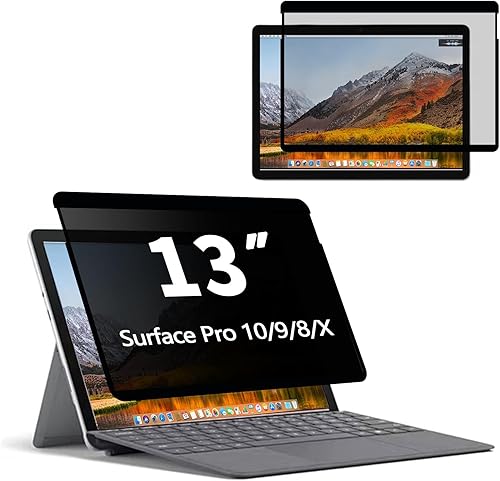 Pantalla de privacidad para portátil Microsoft Surface XSurface Pro 8 (lanzado en 2021), filtro de pantalla de privacidad extraíble (para Surface