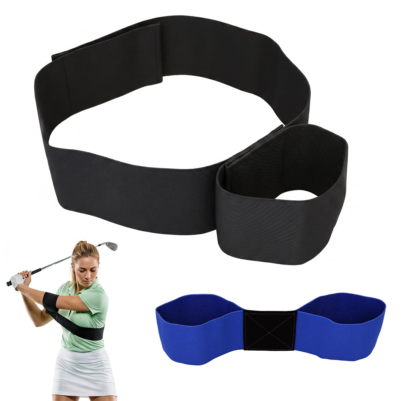 HJ-fuzhou 2Pcs Trs Slider Golf Aid, Slider Golf Training Aid Golf Swing Training Aid, Swing Sync Golf Trainer Golf Slider Training Aid for Men Women Beginners Correcting Improve Swing Stability