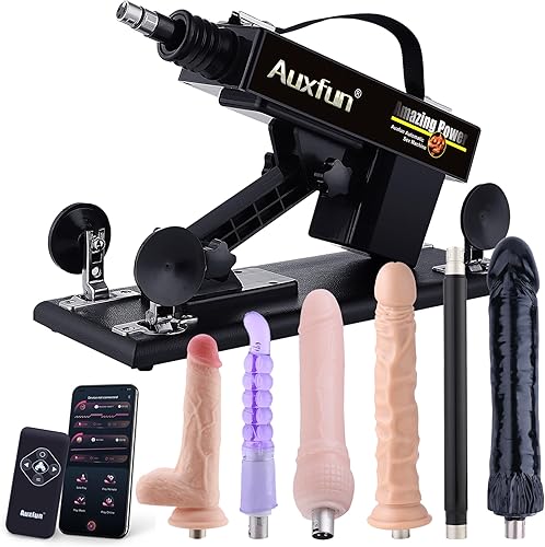 Miniatura 9 de Auxfun Máquina de Empuje Sexual Automática Máquina de Amor con Masturbador, Juguete para Adultos para Hombres y Parejas con Ventosa de 3.5 Pulgadas