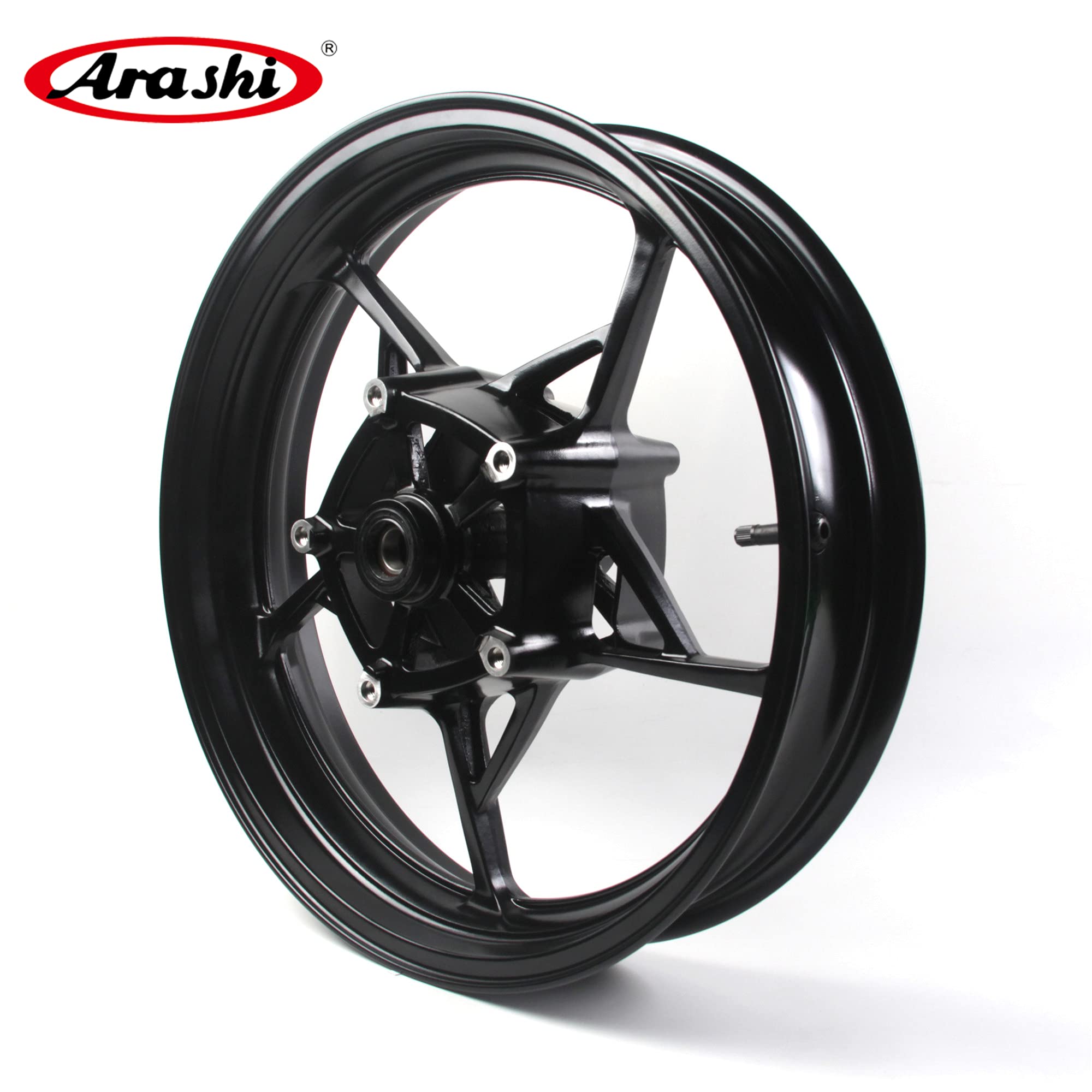 Arashi - Llanta delantera para Kawasaki Z650 Ninja 650 2017-2025, accesorios de repuesto para motocicleta, color negro brillante