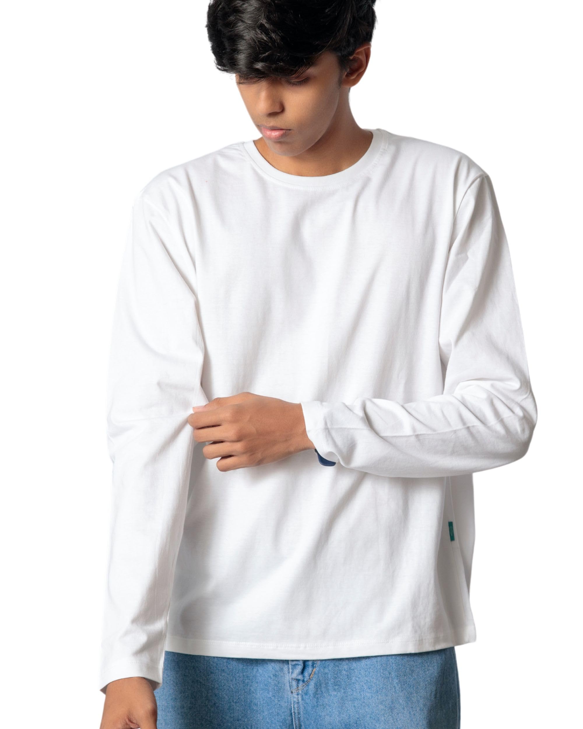 todo basique Men’s Full Sleeve Extended Crew Neck Top – Soft 100% Cotton, Pre-Shrunk, Anti-Pilling, Versatile for Casual and Layered Looks-picture-27