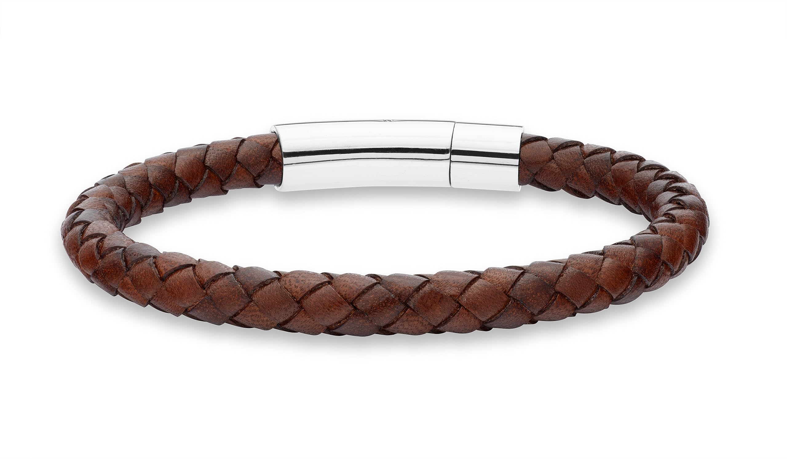 Miabella Italian Braided Leather Bracelet