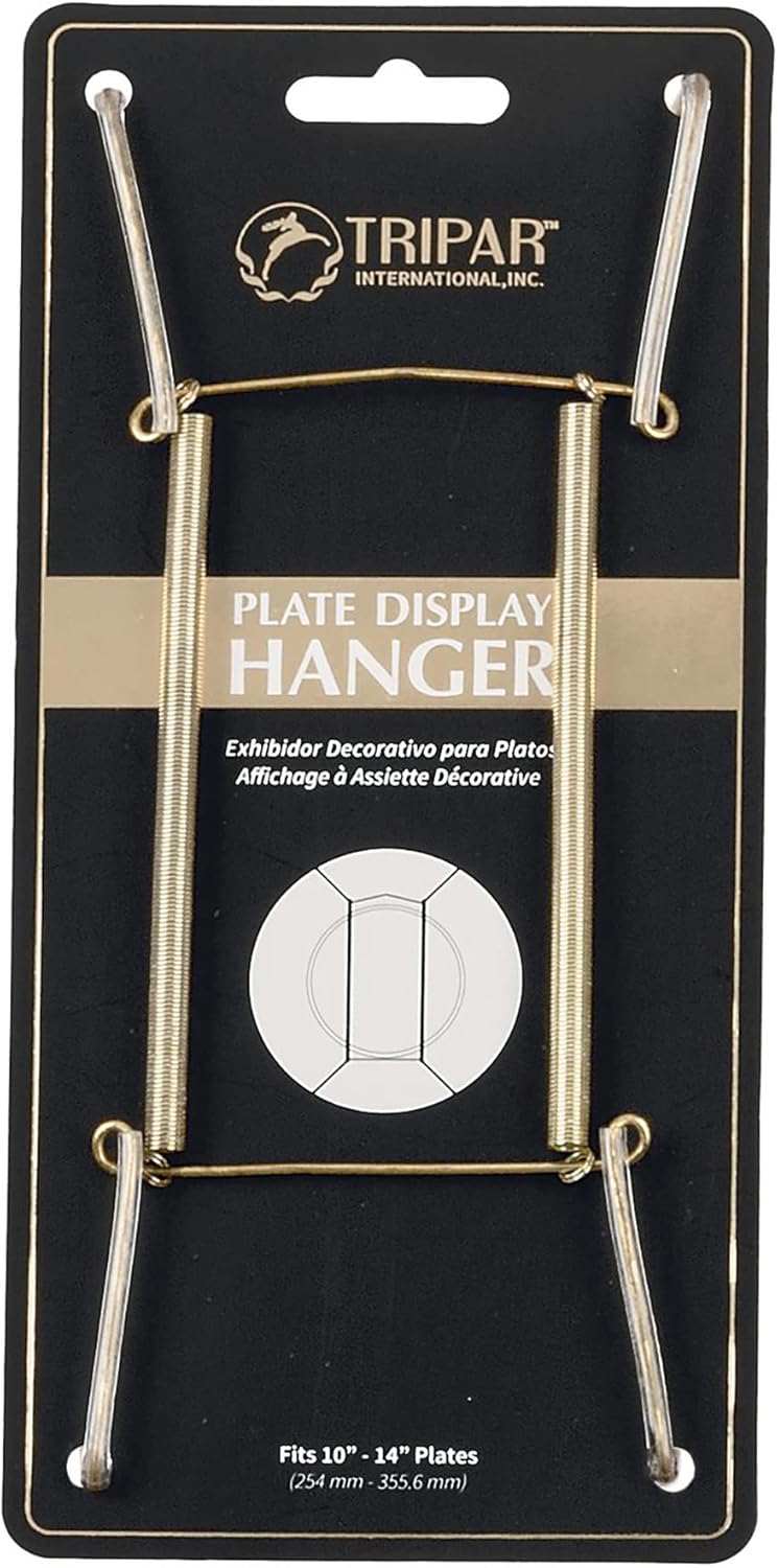 Tripar Wall Plate Hanr, Brass Wire - Durable, Flexible Coils Conform to