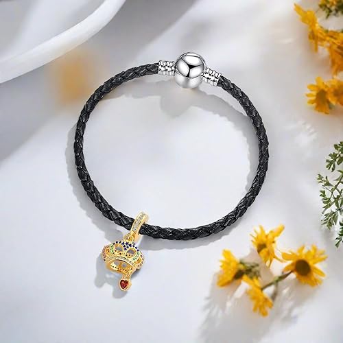 Miniatura 4 de Sun Celetic Kont Girl Crown Infinite Flower Key Lock Charm para pulsera Pandora