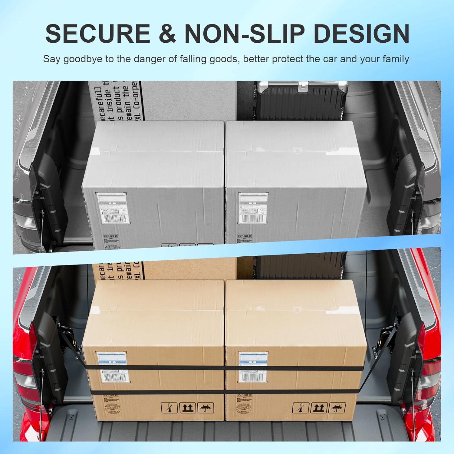 Retractable Ratchet Straps Compatible with 2022 2023 2024 2025 2026 Nissan Frontier Front Side Trail Rail System Replacement for 2022-2026 Nissan Frontier Accessories