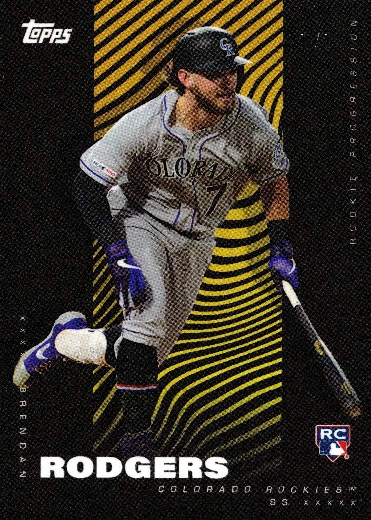 2019 Topps On Demand Gold Baseball #29E Brendan Rodgers Rookie Card - Only 1 made!