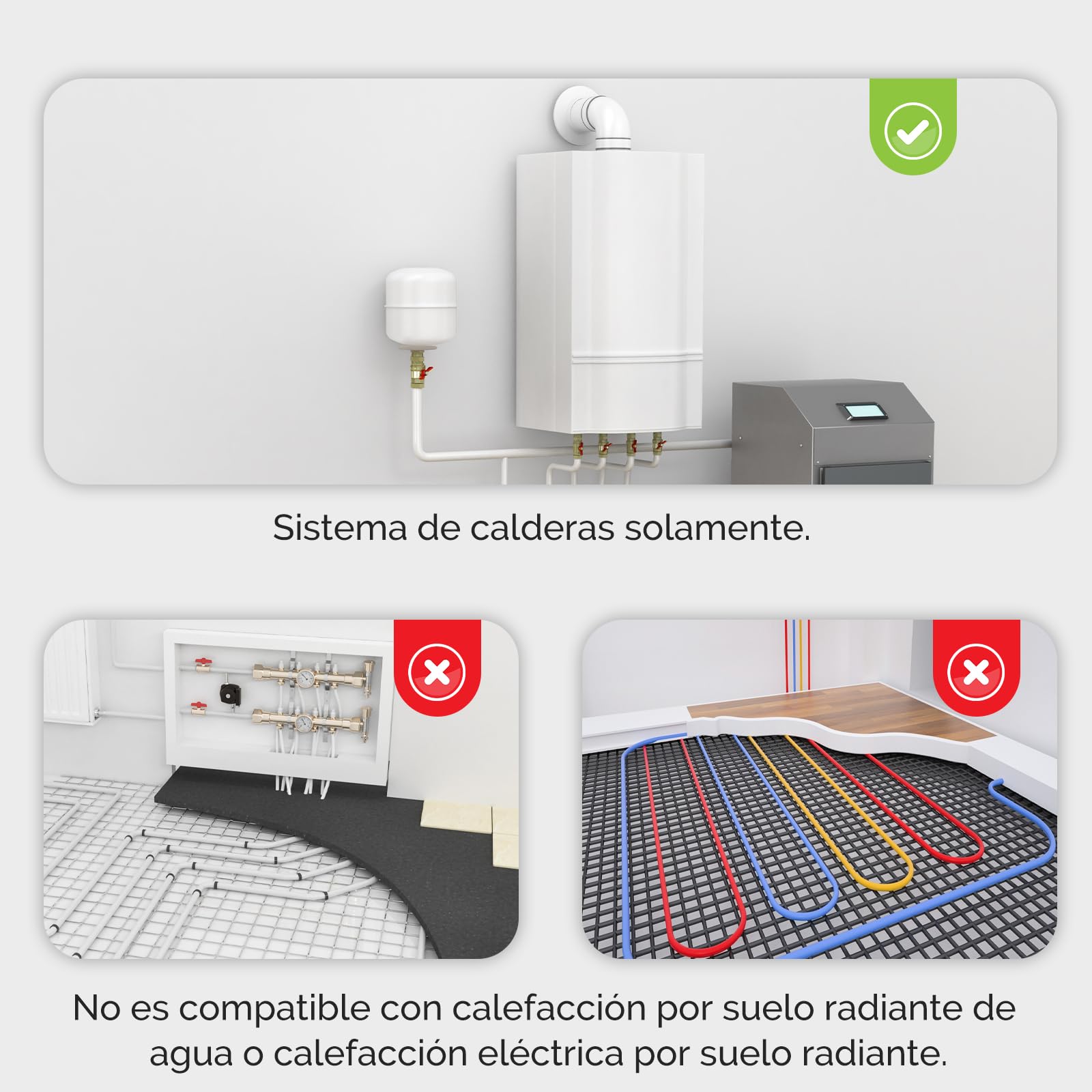MOES Matter Termostato Inteligente, Solo de 2.4Ghz | Controlador de la Caldera, Tuya App Programable, Control Remoto, compatibilidad, Apple Home/Alexa/Google Home