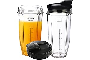 Replacement Nutri Ninja Blender Cups 2-Pack 24oz for Nutri Ninja Auto-iQ BL450...