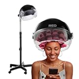 3000 Ceramic Stand Hood Dryer with Digital Timer, Adjustable Height, 360° Wheels, 3 Temp Settings, Quick Drying, Comfortable Hood, Ideal for Home & Salon Use