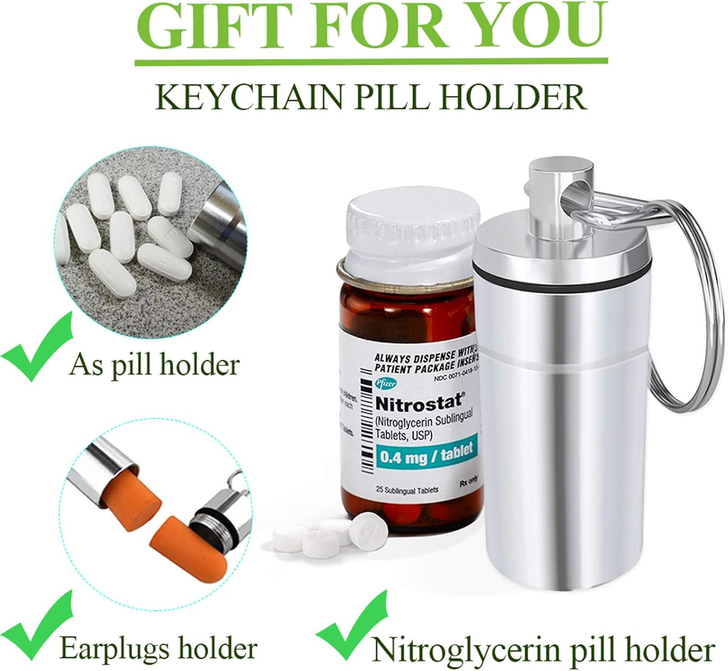 Pill Cutter for Small or Large Pills. The Best Multiple Pill Splitter Ever! Design in The USA. Doubles as a Pill Box. Safety Shield Multiple Pill Cutter. Keychain Pill Holder As a Bonus : Health & Household