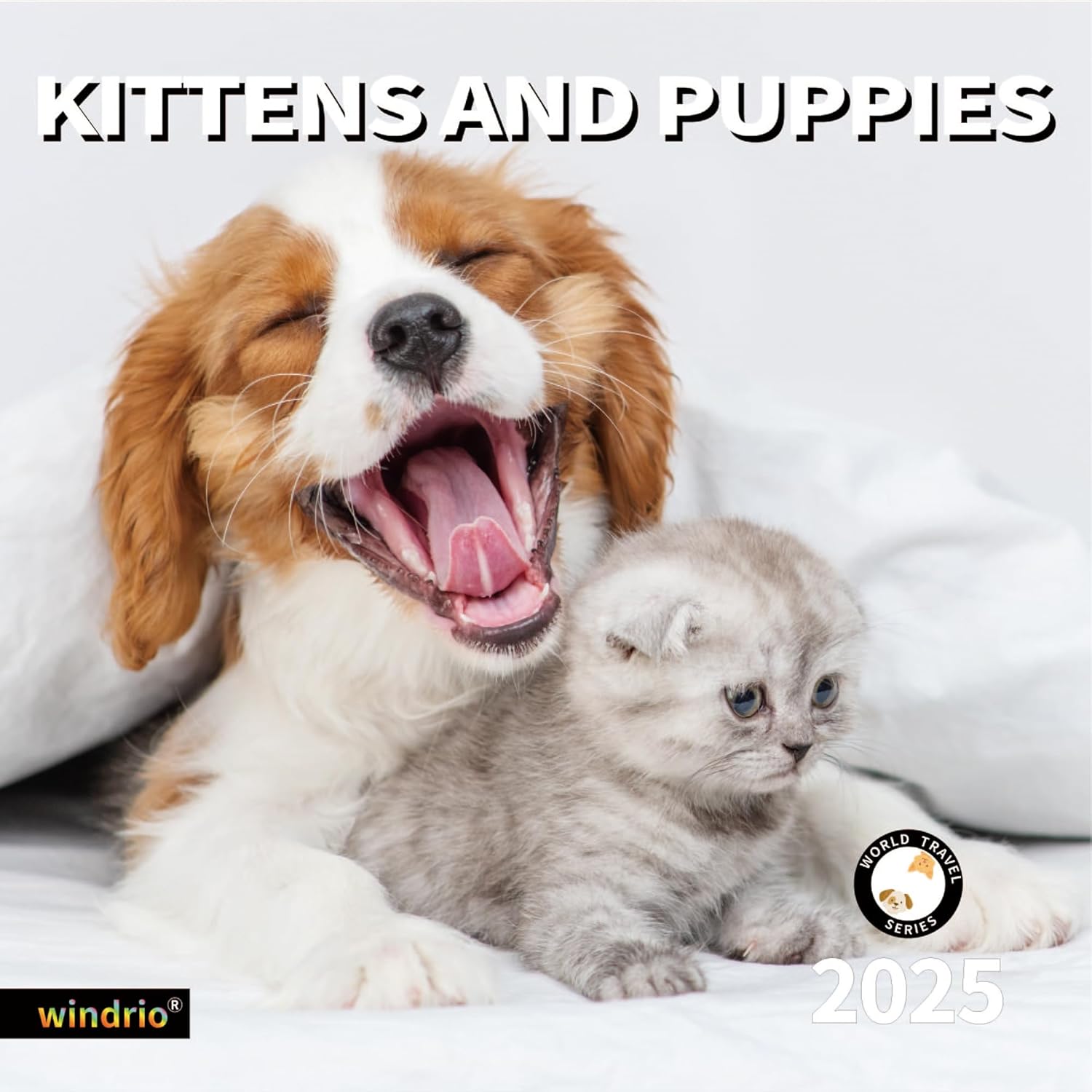 2025 Wall Calendar,Calendar 2025, January 2025 - December 2025, Wall Calendar Kittens and Puppies, 12" x 24" Opened,Full Page Months Thick & Sturdy Paper for Calendar Organizing & Planning
