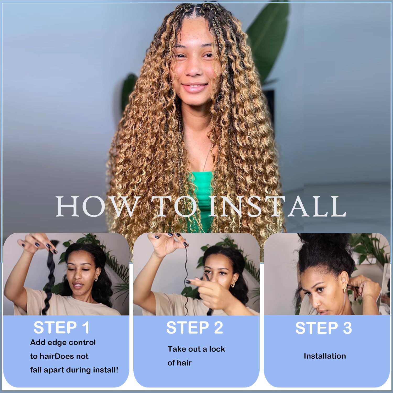 20 Inch Human Hair Extensions 5 Bundles Deep Wave Boho Braiding Hair Chocolate Brown Human Braiding Hair Deep Wave Bulk, 4# Color  main image 2