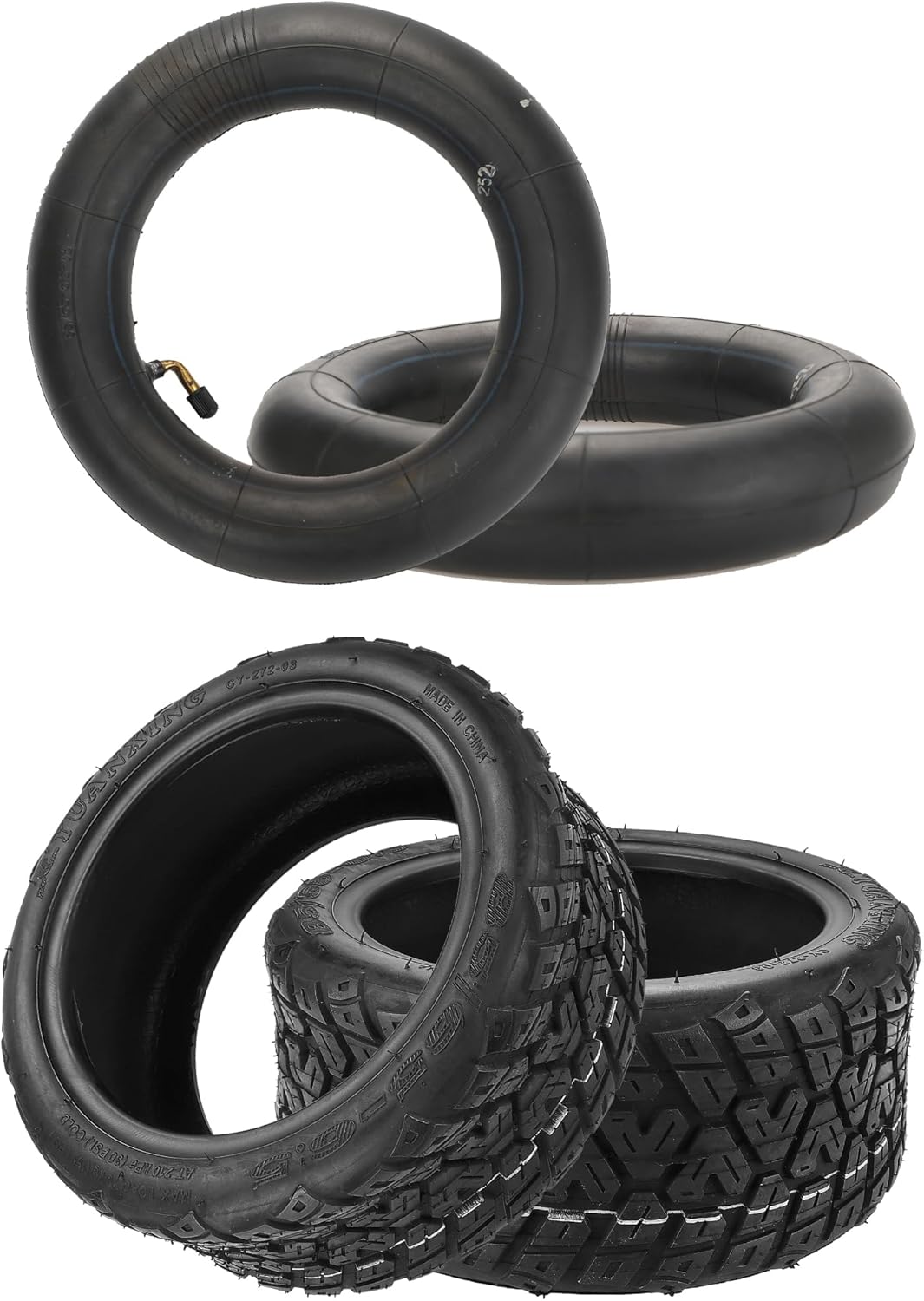 85/65-6.5 Pneumatic Tire+heavy duty inner Tube for Kugoo G-Booster G2 Pro Titan pro Xiaomi mini pro Ninebot mini Self Balancing Electric Scooter Wheel Part Tyre (tube w/bent valve+tire x2)