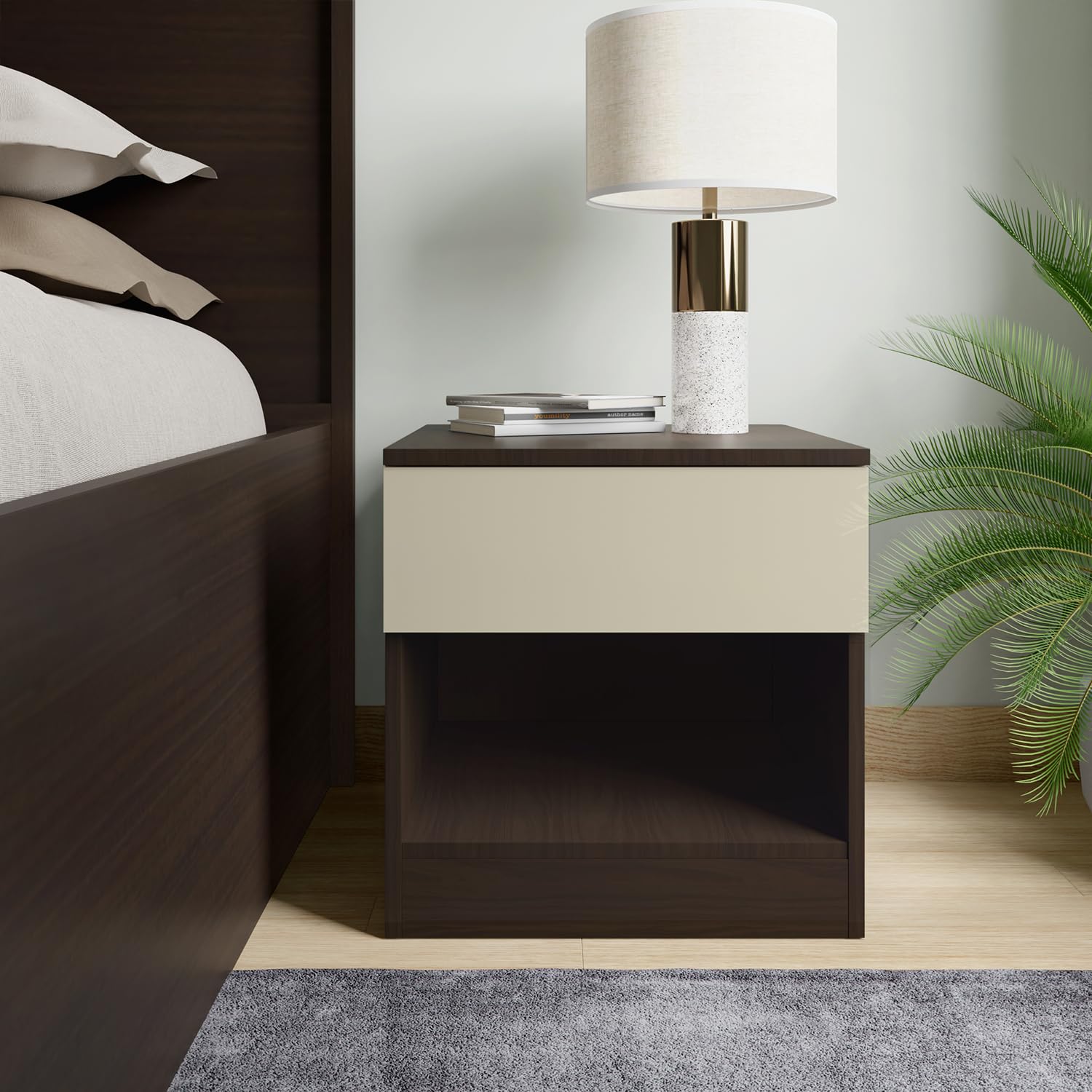 GODREJ INTERIO Genesys V2 Engineered Wood Bedside Table (1-Year Warranty, Cola-Rain, Knockdown)-image-37