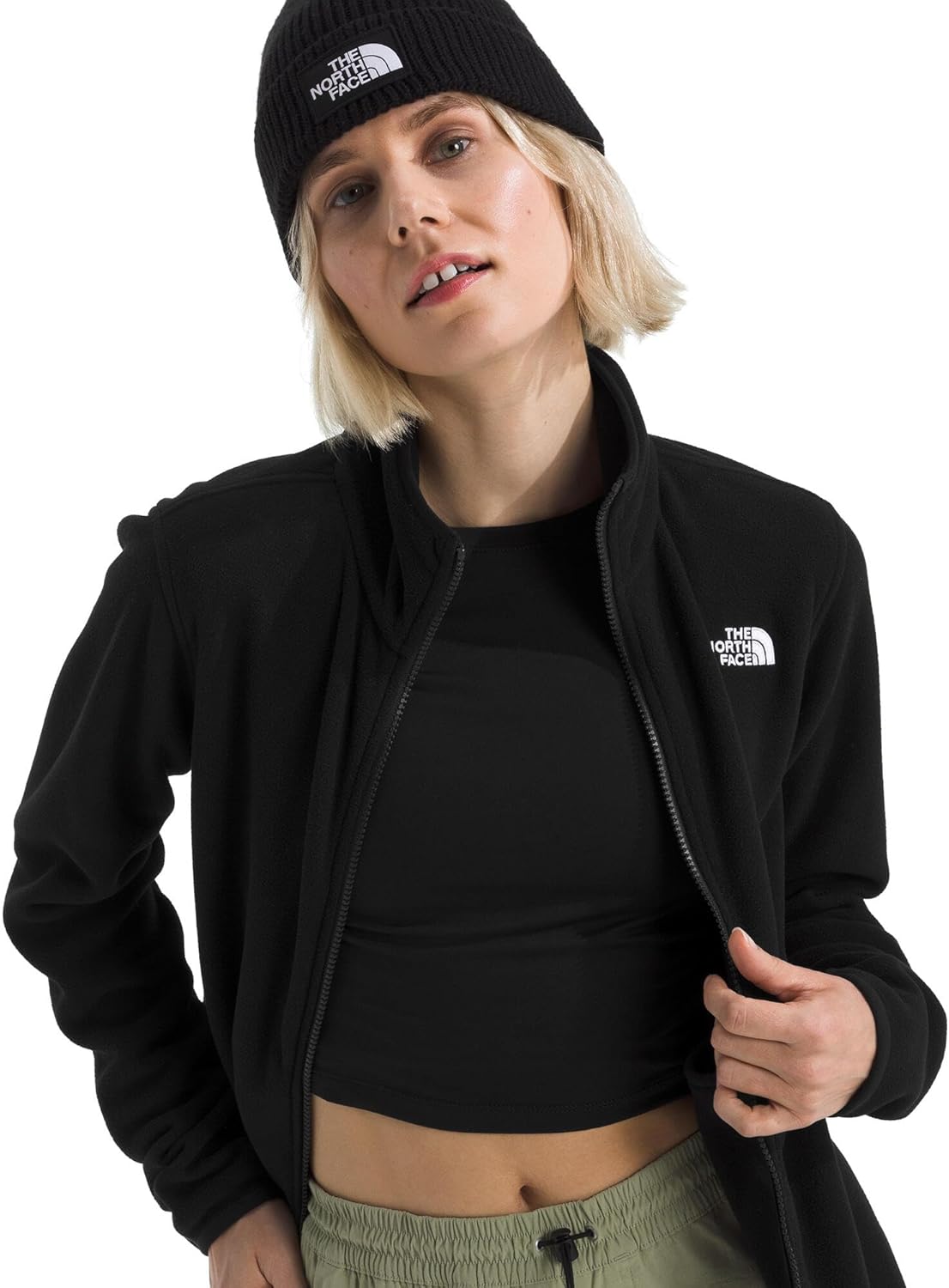 The North Face womens Glacier Fleece Jacket (Standard & Plus Size) - Soft Pullover With Zippered Hand Pockets - Image 6