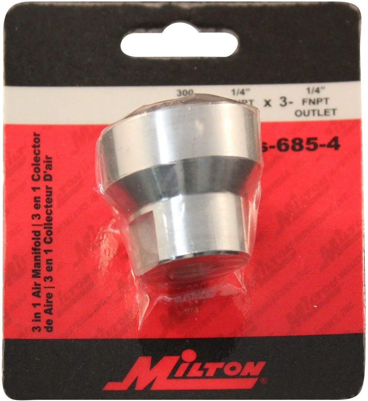 Milton Industries S685-4 3-in-1 Air Manifold44; 0.2 5 in. Female NPT