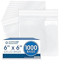 Vista 8 de Spartan Industrial - Bolsas de polietileno resellables transparentes de 8 x 8 pulgadas (1000 unidades) para embalaje, impresiones y fotos