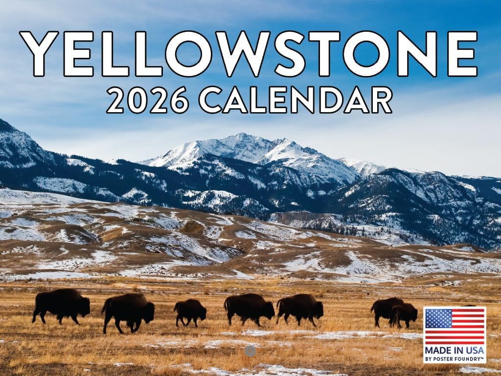 Yellowstone Calendar 2026 National Park Monthly Wall Calender 12 Month | American Made In The USA Yellowstone Calendar 2026 National Park Monthly Wall Calender 12 Month | American Made In The USA