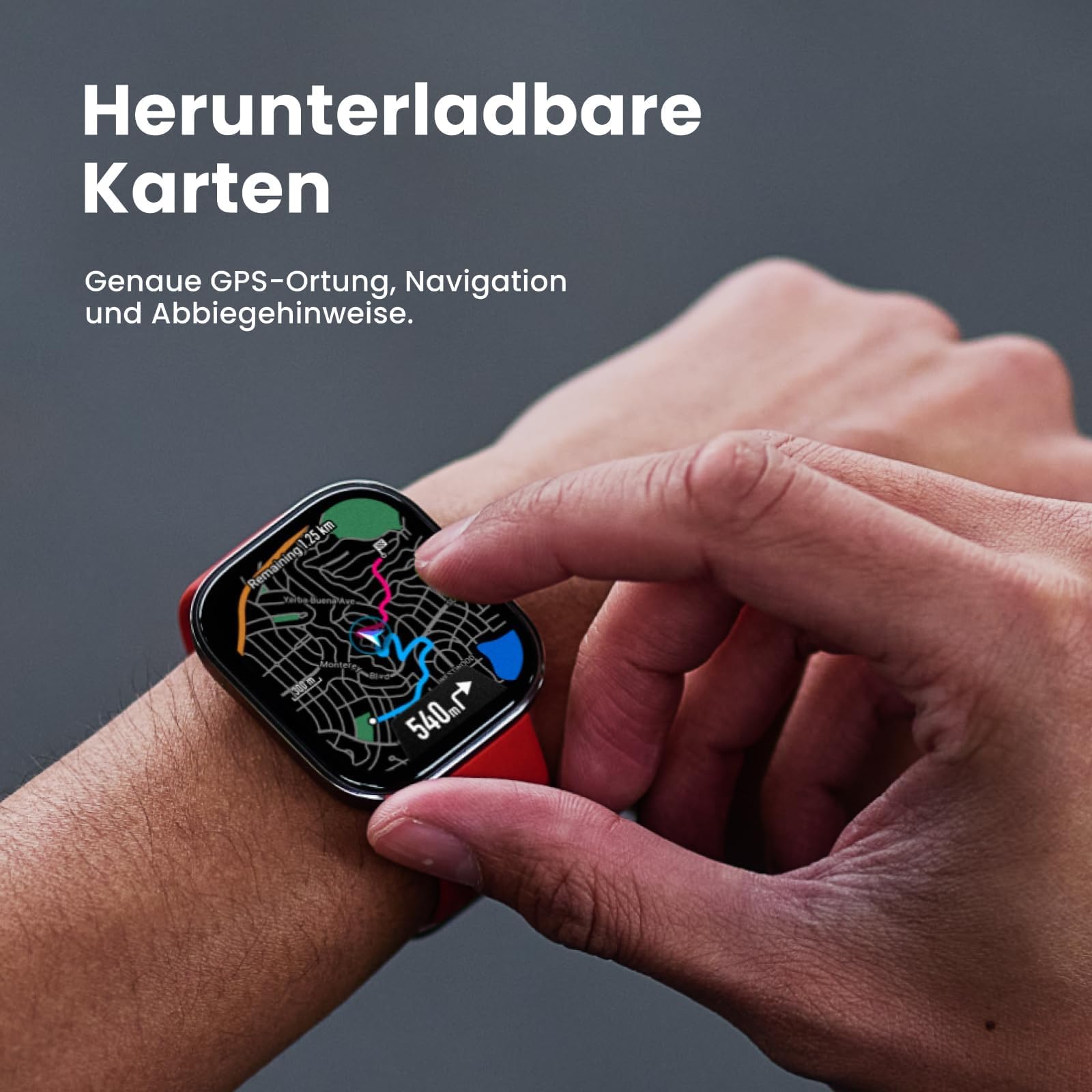 Amazfit Bip 6 Smart Watch 46mm, 14 Tage Akku, 1.97" AMOLED, GPS, AI, Bluetooth Anruf, Gesundheits-Fitness-Schlaf-Tracker, 140+ Trainingsmodi, 5 ATM
