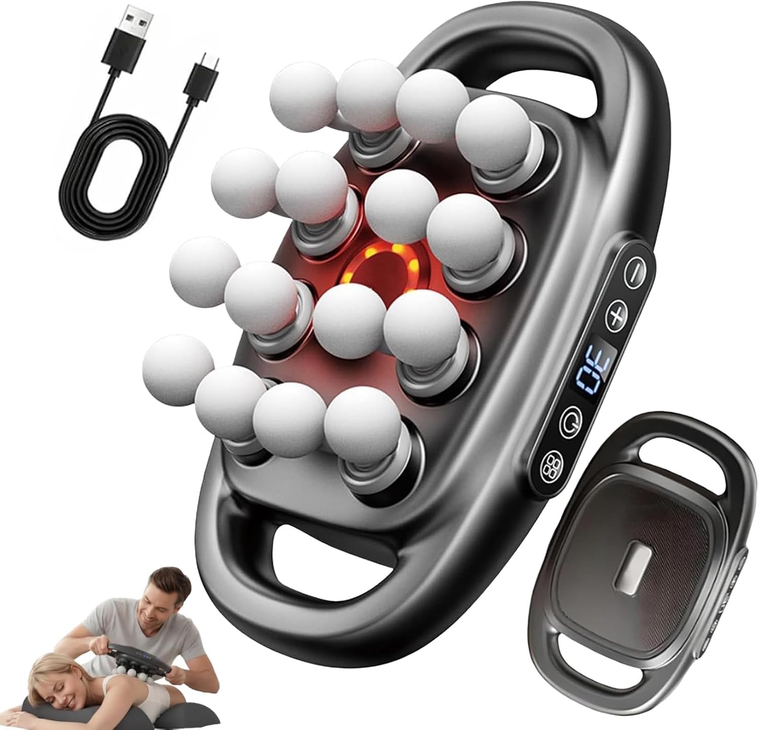 Husband 2.0 Knot Buster, Relief Wave Pro 3, 16-Drive 16-Head Massage Gun Set, Verniqo Massager, with 30 Levels, 3 Modes, for Neck, Shoulders (16-heads-Black) Husband 2.0 Knot Buster, Relief Wave Pro 3, 16-Drive 16-Head Massage Gun Set, Verniqo Massager, with 30 Levels, 3 Modes, for Neck, Shoulders (16-heads-Black)