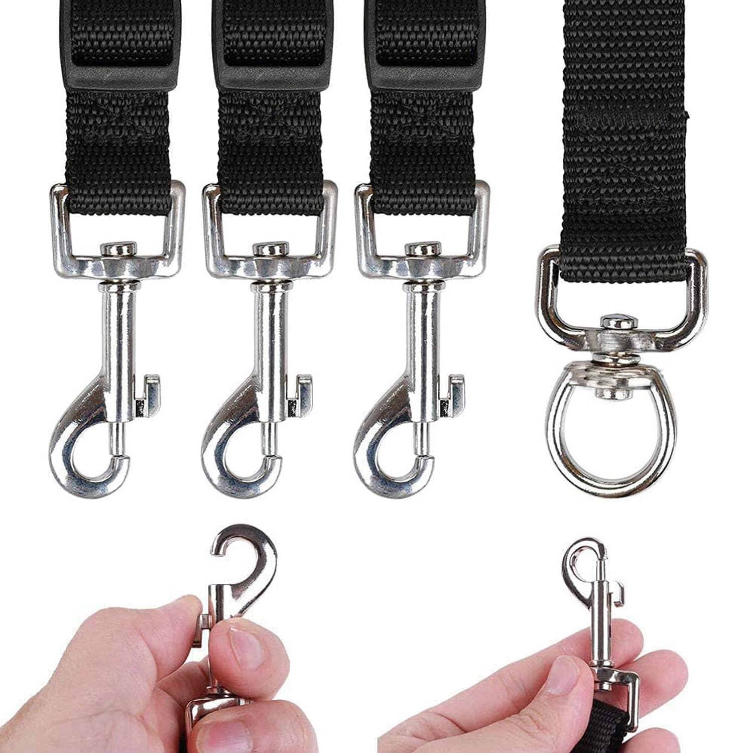 3 in 1 Dog Leashes, with Adjustable Detachable Coupler, 3 Way Dog Leash, Durable Strong Nylon Long Line Dog Leads - Image 4
