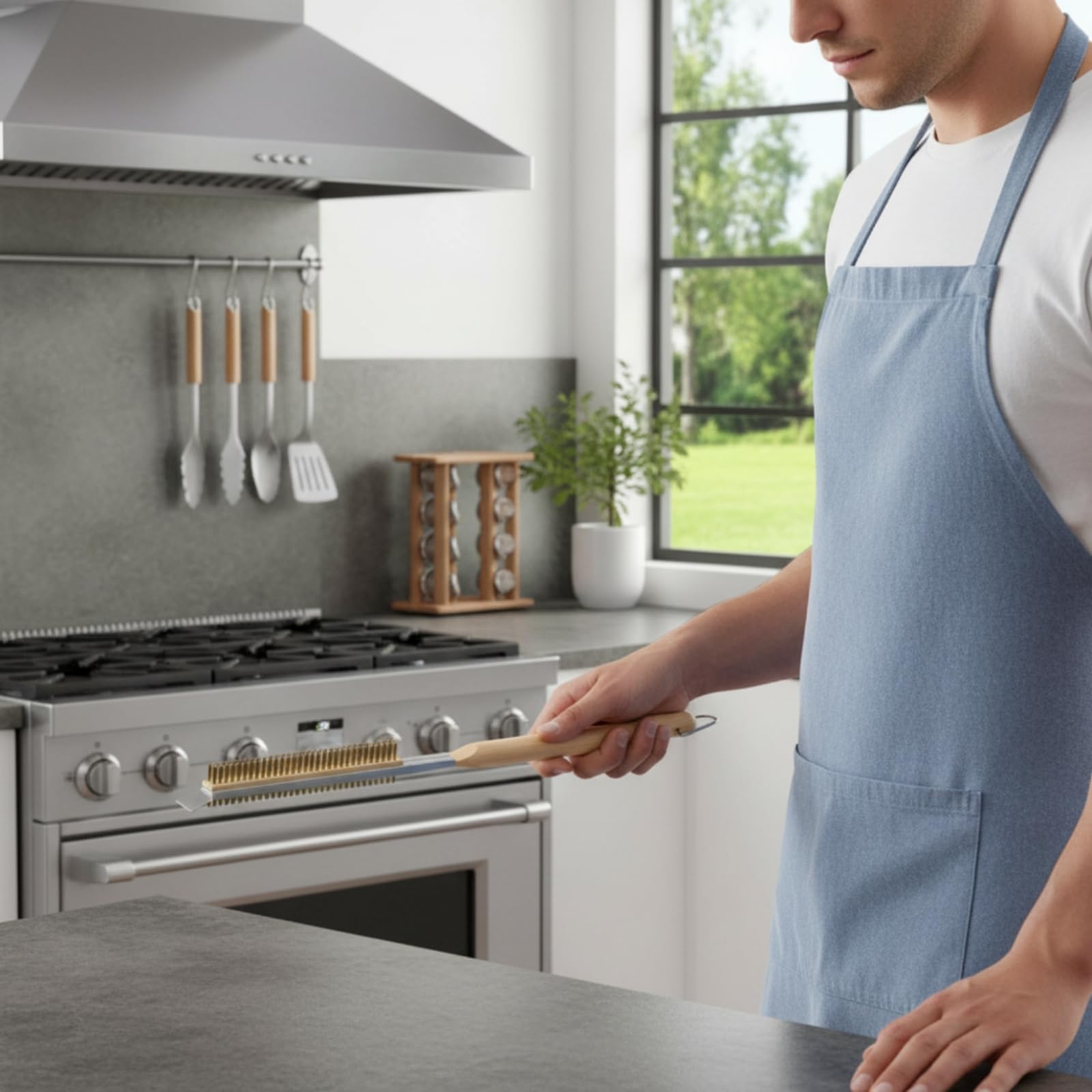 predolo 6 Pezzi Accessori Pizza Manico Lungo Utensili Alta Temperatura per Pizzaioli, Pizzeria