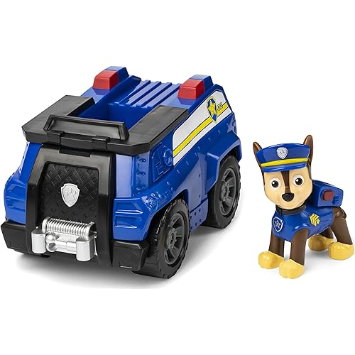 Paw Patrol, Chase’s Patrol Cruiser Vehicle with Collectible Figure, for Kids Aged 3 and Up, Multicolor