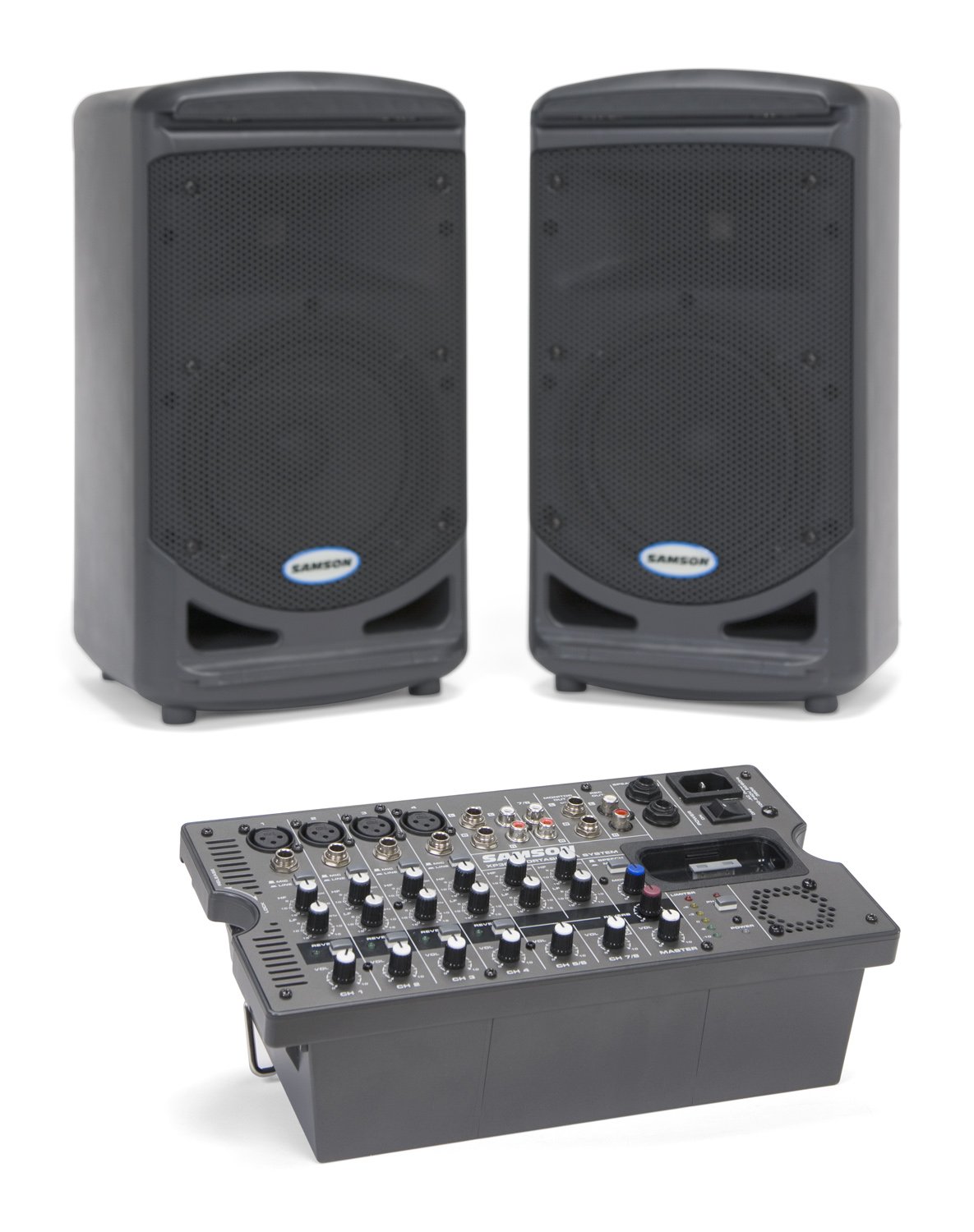 SAMSON XP308i ポータブルPAシステム Samson XP308i Portable 8 Channel PA System, 300 Watts : Amazon.in