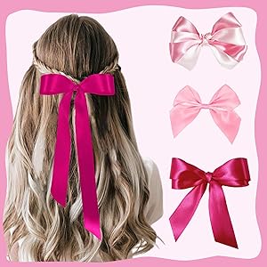 PURREITTI 150 Yards Pink Satin Ribbon 1 Inch 6 Rolls Assortment Ribbons for Crafts Gift Wrapping Flower Bouquet Wedding Invitations Birthday Party Festival Decoration Hair Bows