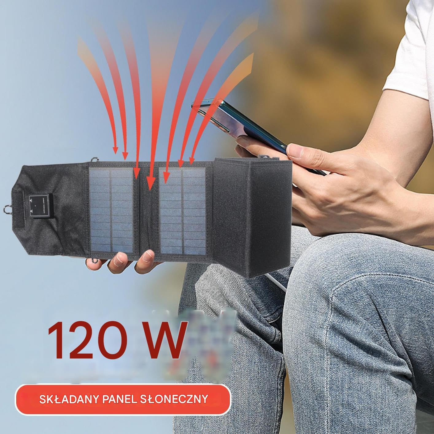 Panele Słoneczne Przenośny Power Bank z Podwójnym USB
