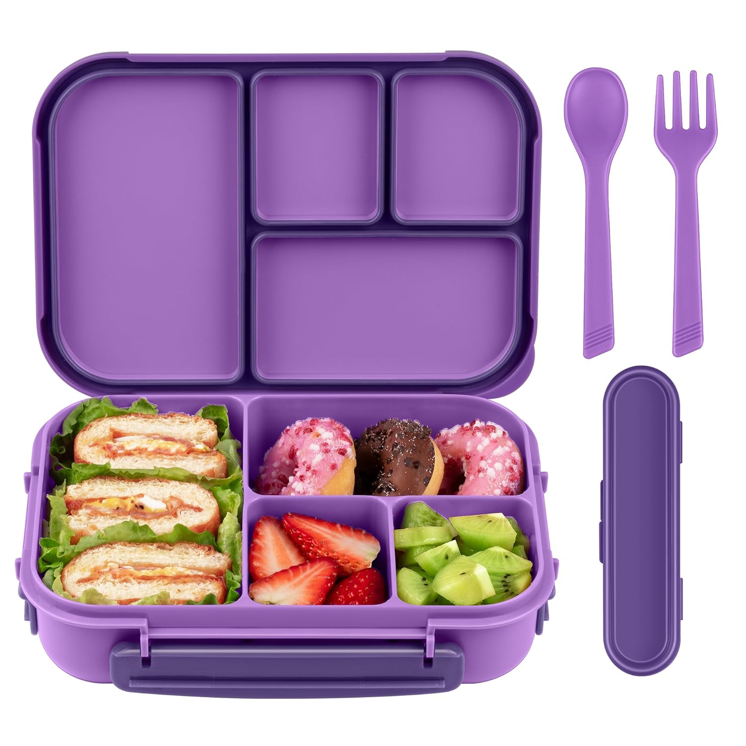 Lunch Box Kids Bento Box Adult Leakproof Lunch Containers for Adults Kids Toddler 1200ML-4 Compartments bento Lunch box