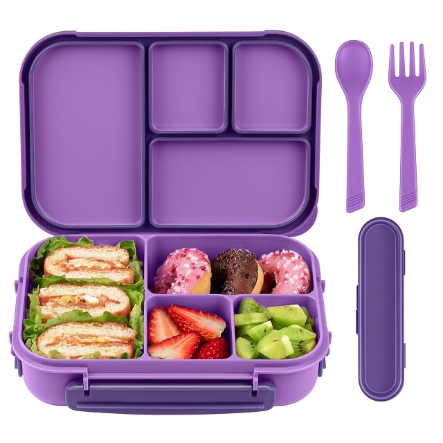 Lunch Box Kids Bento Box Adult Leakproof Lunch Containers for Adults Kids Toddler 1200ML-4 Compartments bento Lunch box