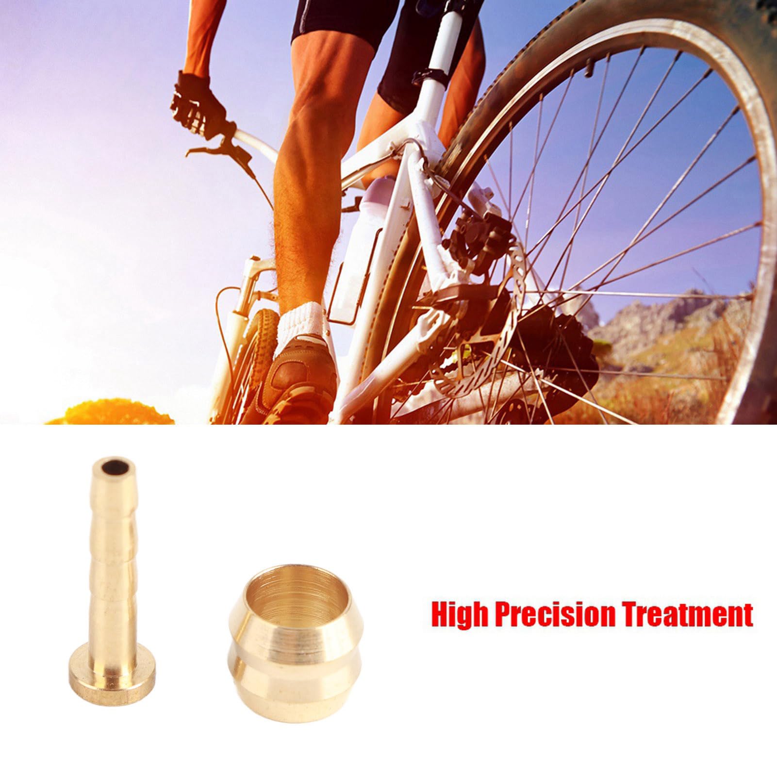 10 Set Connettori Oliva Per Freno Bici Disco Idraulico - Compatibile Con BH59, Acciaio Verniciato