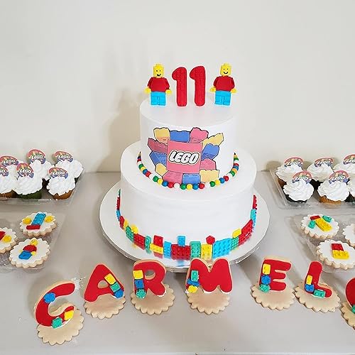 Miniatura 3 de Moldes de chocolate para fondant de robot, ladrillos de construcción, moldes de silicona 3 piezas, para decoración de pasteles de niños, arreglos de