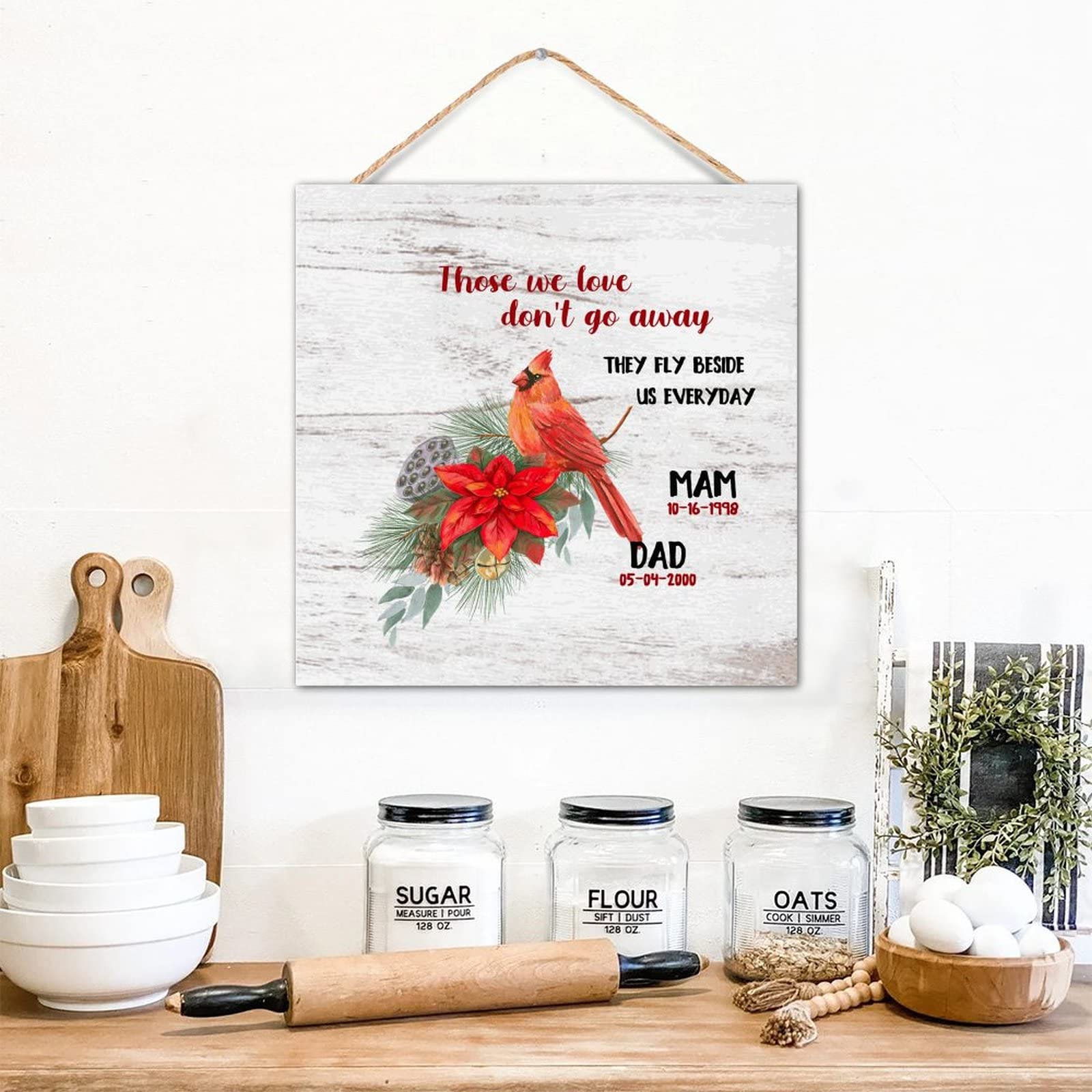 Panneau mural d'interieur Those We Love Don't Go Away en bois decoration primitive cabine