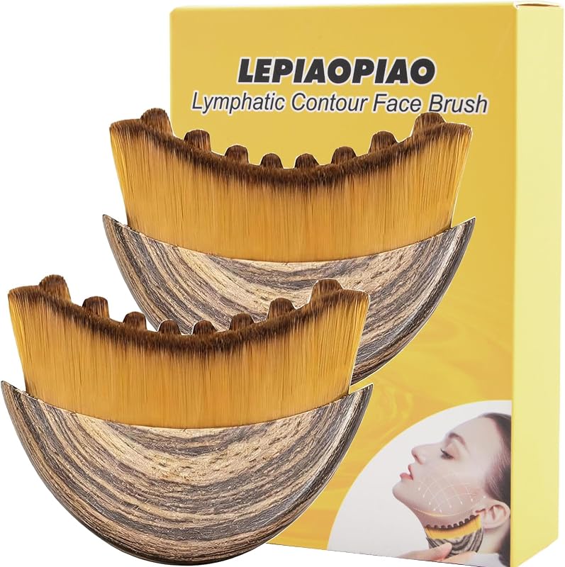 LEPIAOPIAO Conjunto com 2 Pincéis para Contorno Facial