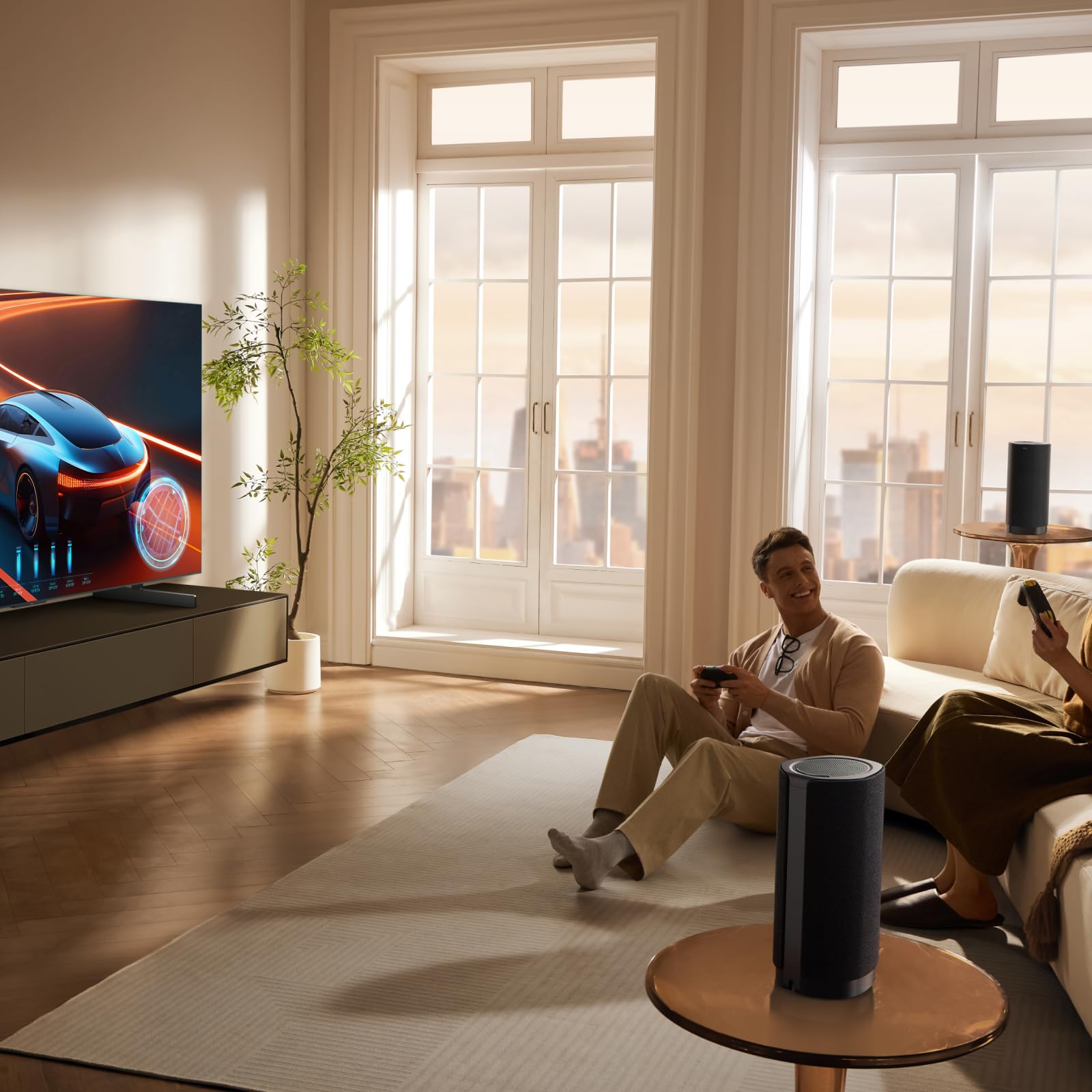 TCL Z100 Kabelloser Subwoofer für Immersiven 3D Heimkino-Sound, Dolby Atmos & Tiefer Bass - Ergänzung Z100 Speaker erforderlich - Platzsparendes Design & Flexible Platzierung
