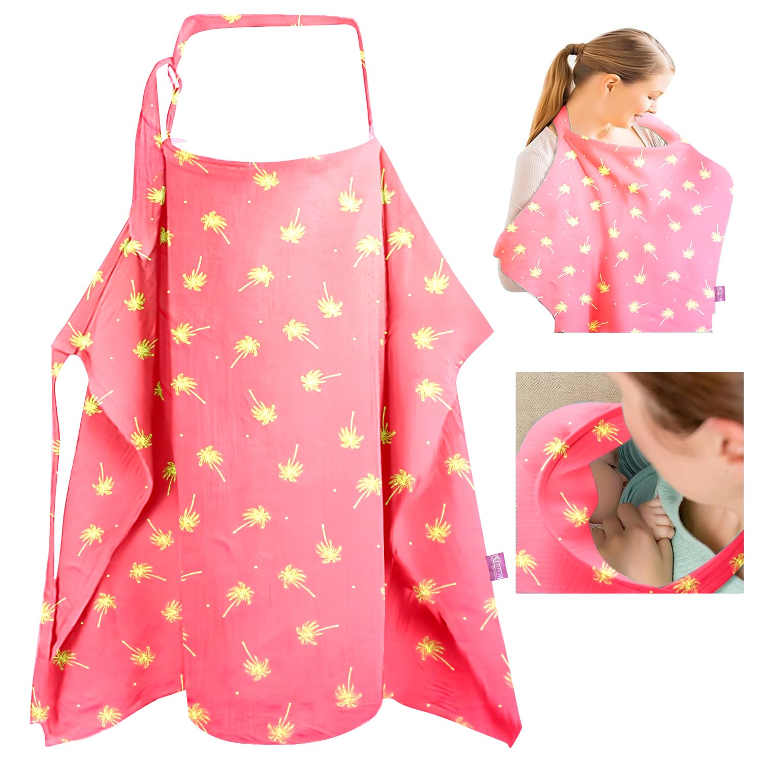 GET IT Breastfeeding Cover Premium Multi Usage Baby Nursing Cover Apron Model for New Born Adjustable Strap Easy Use in Travel-image-29