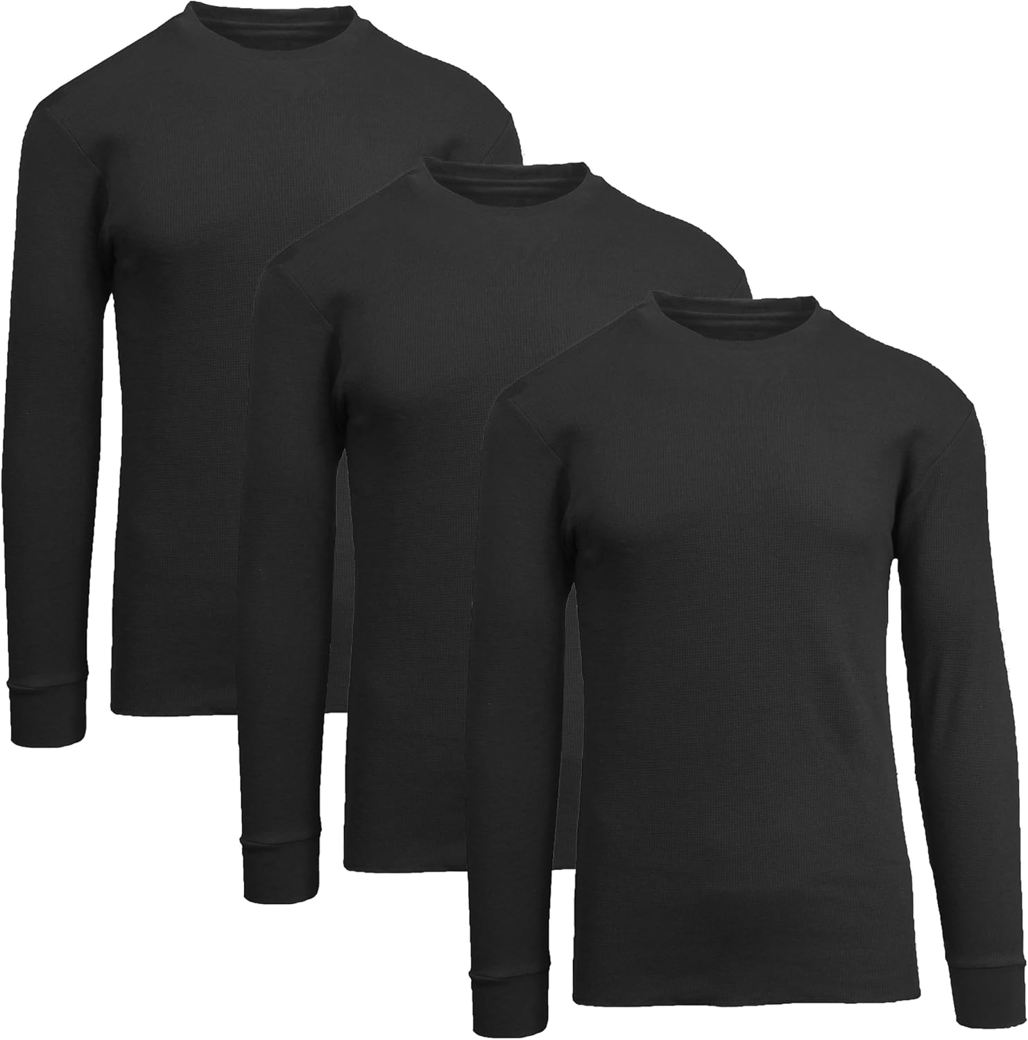 Galaxy by Harvic Men's Long Sleeve Waffle Thermal Shirt 3-Pack