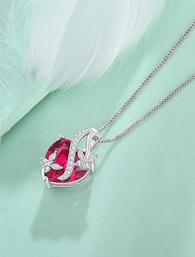 Miniatura 5 de Colgante de corazón infinito de plata de ley 925, collar de mariposa para mujer, regalo de joyería con piedra natal de circonita cúbica