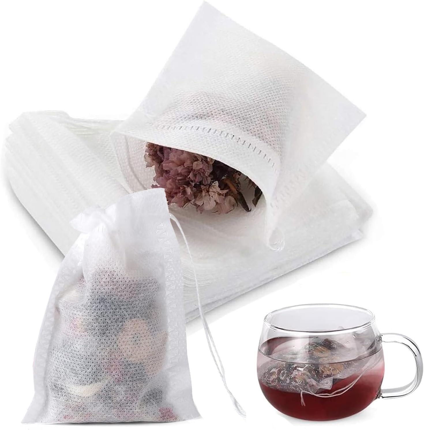 400 Pieces Filet D'évier Jetable, 9 X 8cm Sacs Filtrants