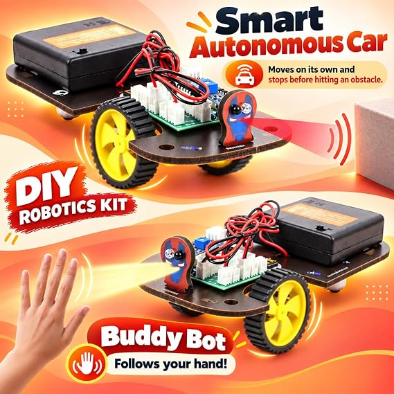 Butterfly EduFields 5in1 Robot Building Kit for Kids Age 8-12, DIY Robotics