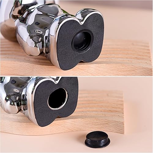 Miniatura 5 de Yundu Alcancía de cerámica para niños y adultos  Bearbrick, KAWS, banco de monedas para niñas y niños  Decoración dorada  Decoración moderna,