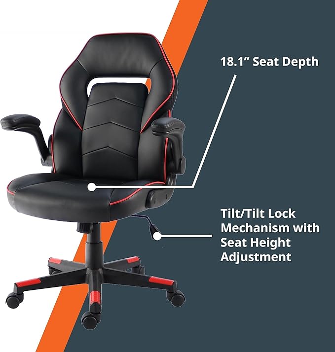 Silla Gamer con Respaldo Ajustable, Reposabrazos Abatibles y miniatura 7