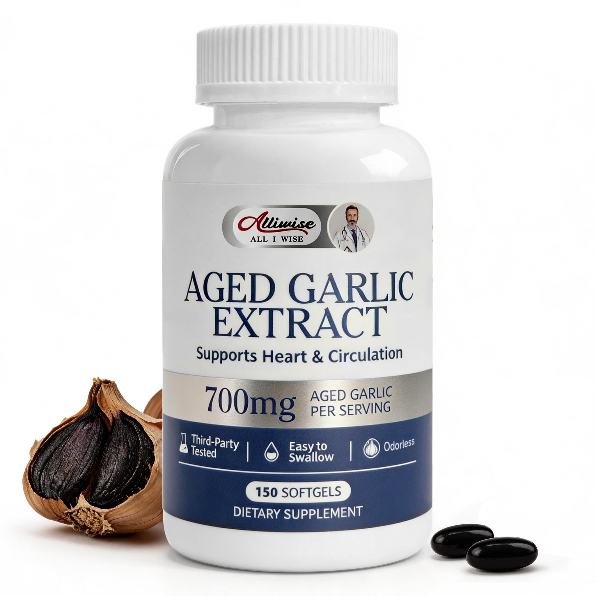 alliwise glutathione Jual kapsul 1000mg Suplemen Glutathione Vitamin C Pembersih Jerawat kesehatan kulit Alliwise Aged Black Garlic Extract