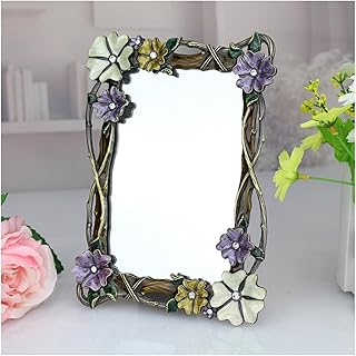 APLUSH Espejo de maquillaje de metal de estil...
