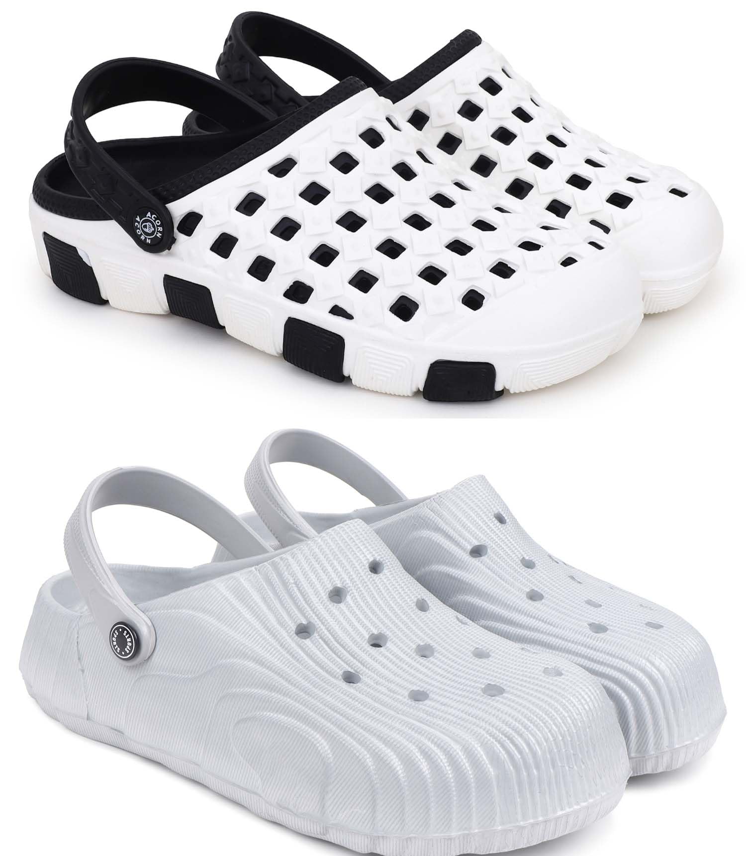 pampy angel Clogs for Men Classic Casual Sandals with Adjustable Back Strap Anti-Skid Lightweight Flip-Flop Slipper Slides for Men's & Boy's Combo Pack of 2-picture-49
